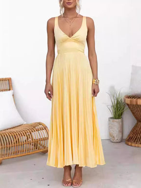 Vestido De Silueta Fluida Tejido Ligero Girasol