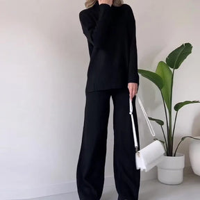 Conjunto Casual Doble Pieza Tejido Suave Luna