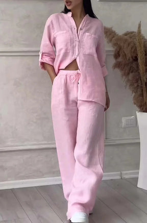 Conjunto de Lino Premium Fresco y Muy Versátil Nueva