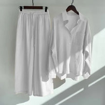 Conjunto Mujer De Lino Retro Algodón Fresco