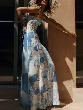 Vestido Mujer Fluido Estampa Delicada Influencer Lilian