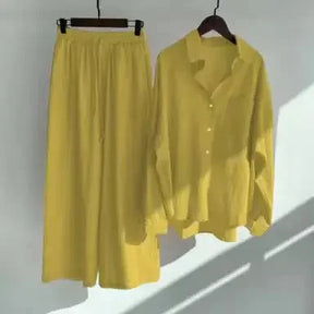 Conjunto Mujer De Lino Retro Algodón Fresco